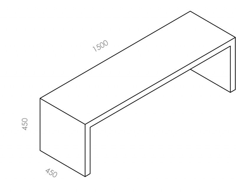 Lucifero's Бетонная скамья со встроенной подсветкой I-cementi sun-id-1390249 - Вид №3