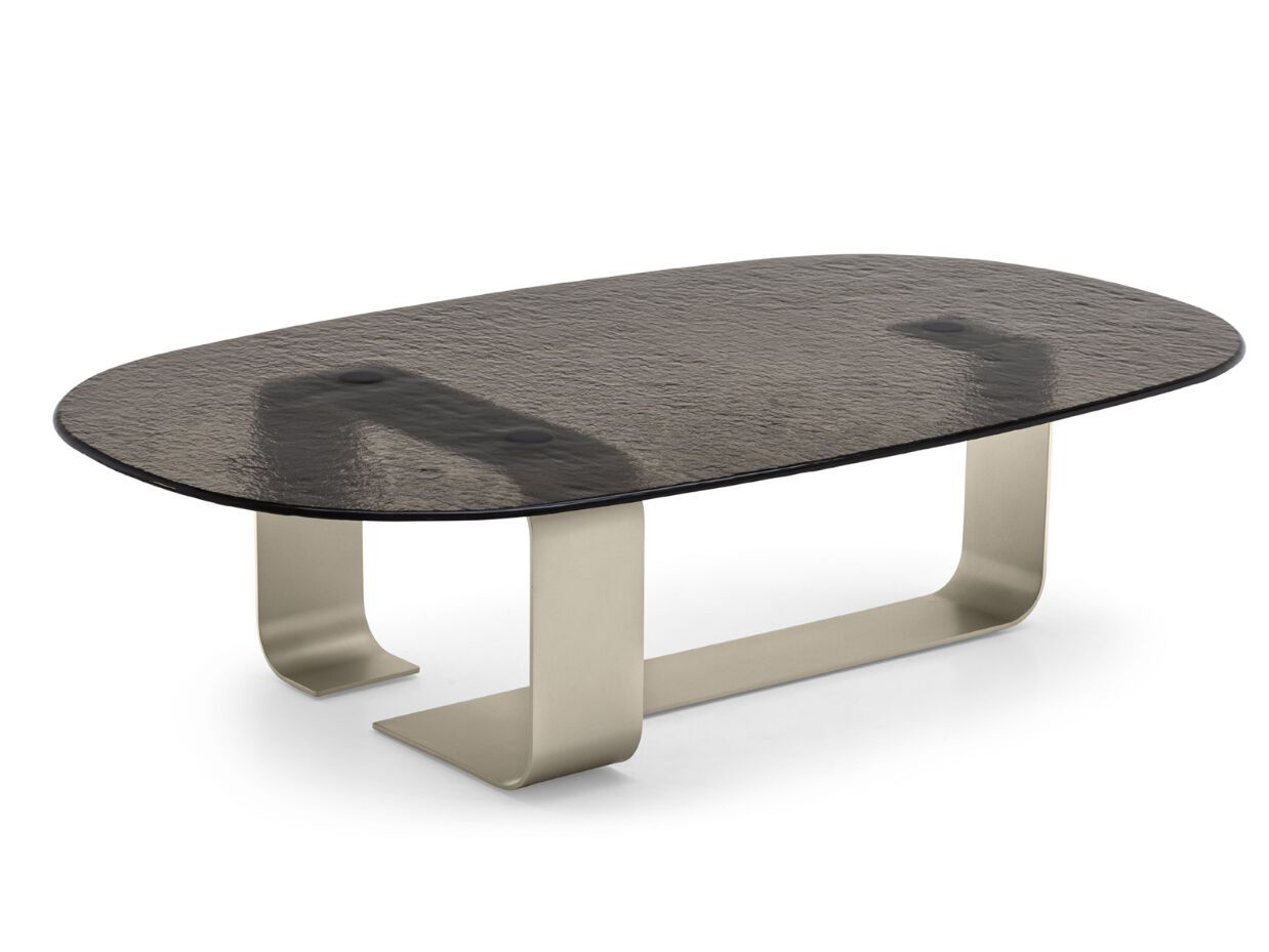 Овальный журнальный столик из закаленного стекла Calligaris RIBBON ARCH-00094951