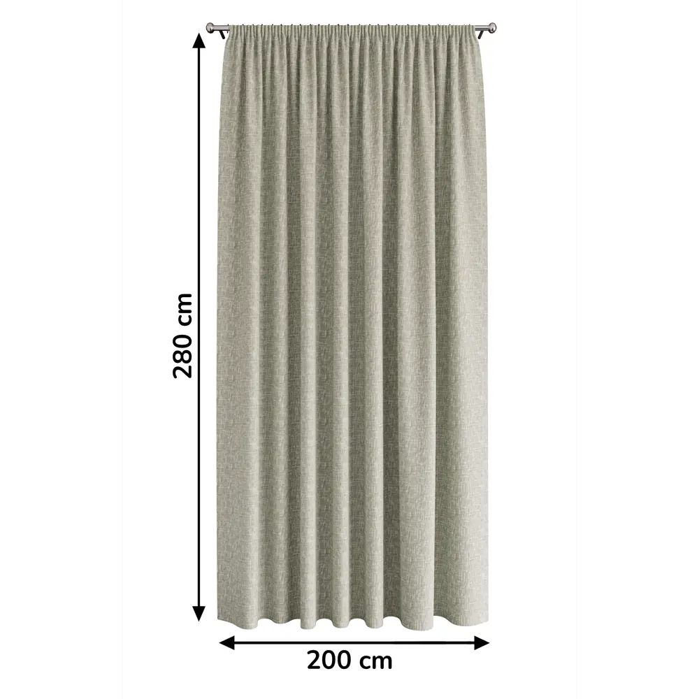 Штора на ленте Pisa 200x280 см цвет серый MIAMOZA STLM-2156496 - Вид №2