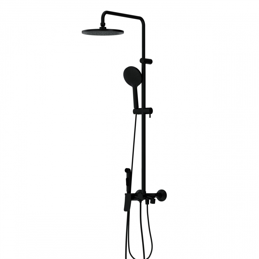 DX220910300 душевая система со смесителем-полкой: верхний душ 230мм ручной душ 120мм 1 реж Damixa Apollo - Вид №6