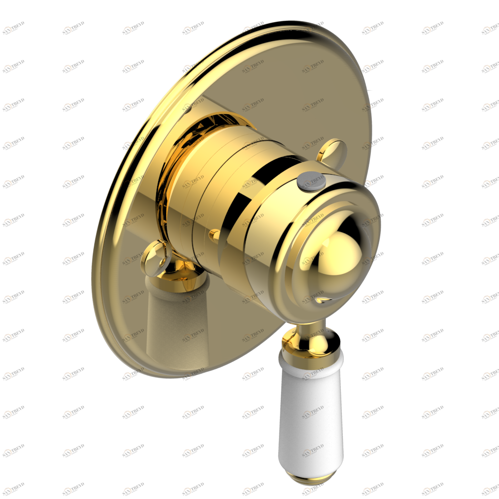 G25-6540B Внешняя часть смесителя для душа однорычажного встраиваемого в стену 06540 Thg-paris 1900 Покрытие PVD золотистый цвет G25 6540B CAT.F