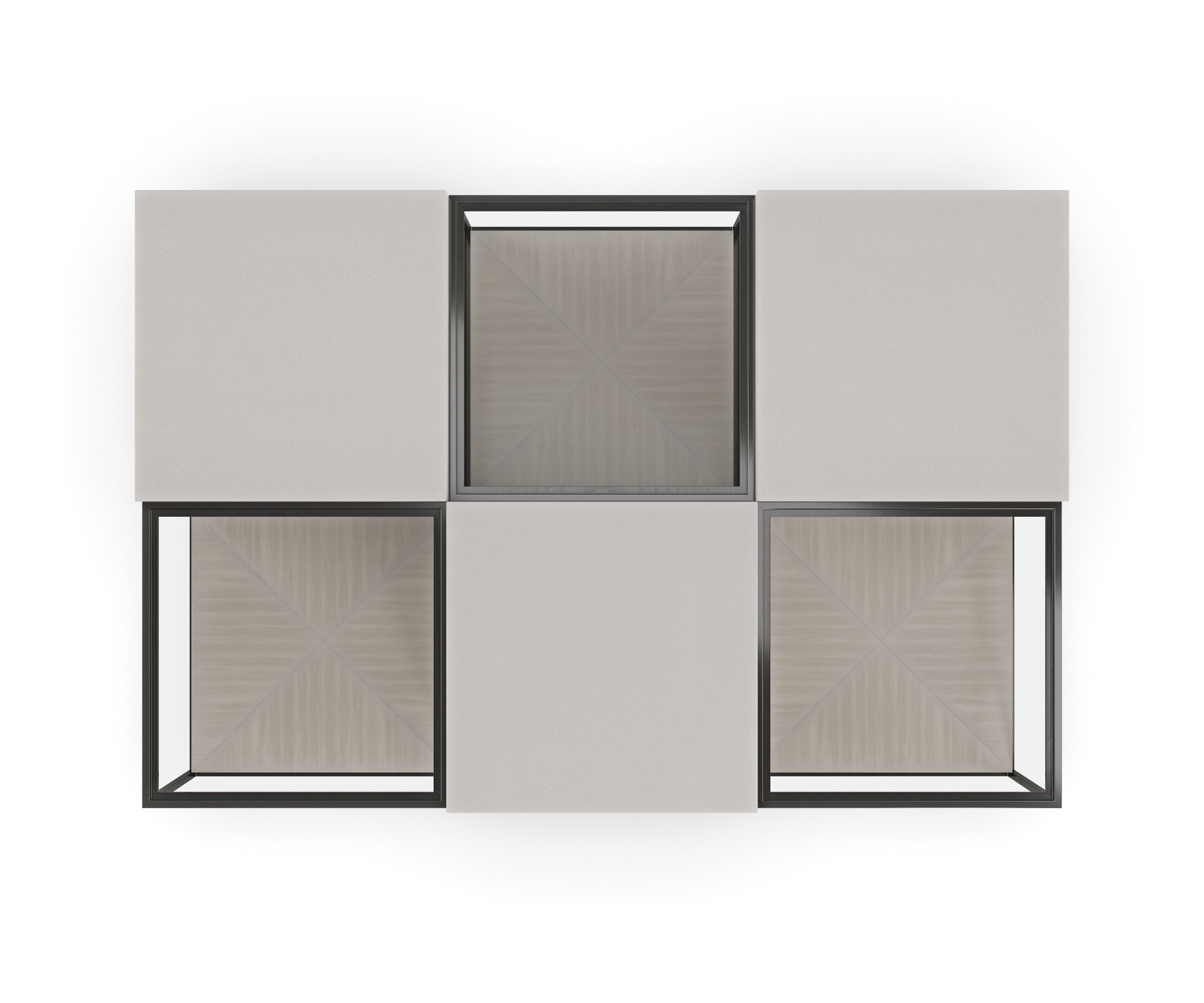 Модульный квадратный журнальный столик из искусственной кожи Caracole SOLID GROUND ARCH-00098312 - Вид №7