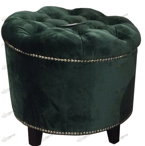 Пуф круглый MODENA MALACHITE малахитовый PUSHA ДИЗАЙНЕРСКИЕ, PUSHA 061325 Малахитовый 