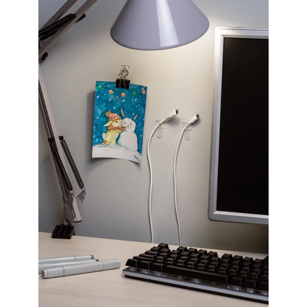 Самоклеящиеся клипсы СИЛА для праздничных гирлянд - 20 прозрачных креплений 89209791 STLM-1340974 - Вид №7