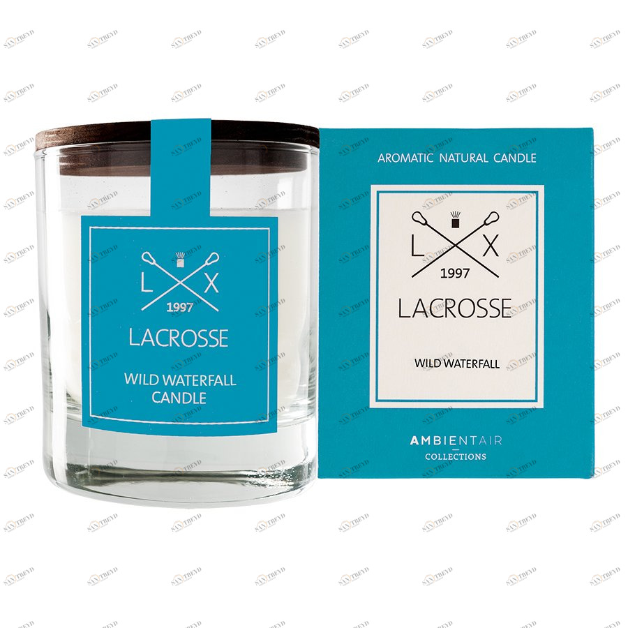 Свеча ароматическая в стекле круглая "Дикий водопад" Lacrosse AMBIENTAIR  00-3880979 Синий 