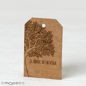 X112.61.1 Прямоугольная крафт-карта "древо жизни", 36uds. Dekoraniaevents Bodas
