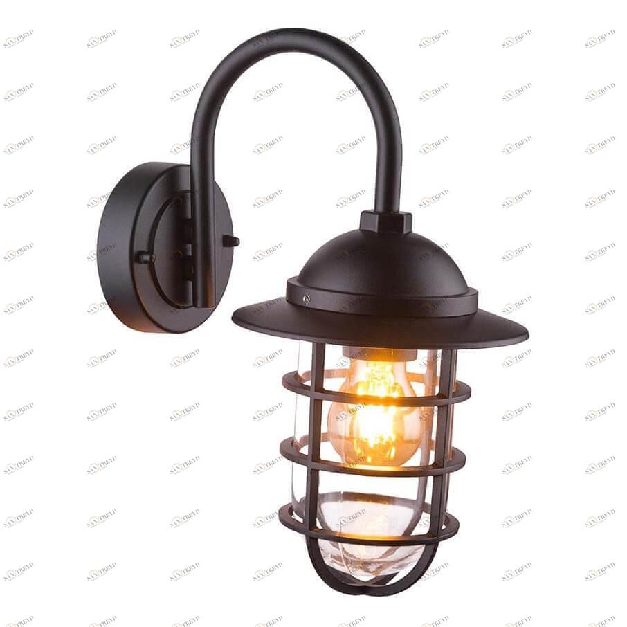 Бра со стеклянным плафоном черное Nautica 31839B GLOBO ПОД СТАРИНУ 00-3928982 Прозрачный;черный Ceramica Globo 