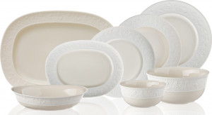 10673297 JL Coquet Сервиз столовый JL Coquet Джорджия Айвори на 6 персон 28 предметов, фарфор Фарфор