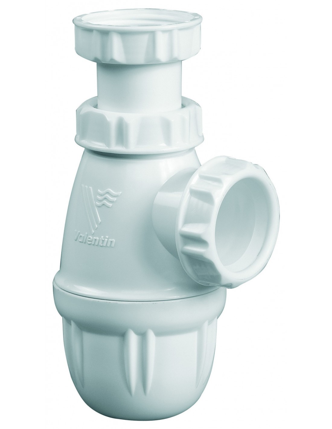 610300 001 00  Сифон регулируемый 50/106 мм, вход 1 "1/4, выход Д. 32 мм, NF, белый пластик Valentin Белый 