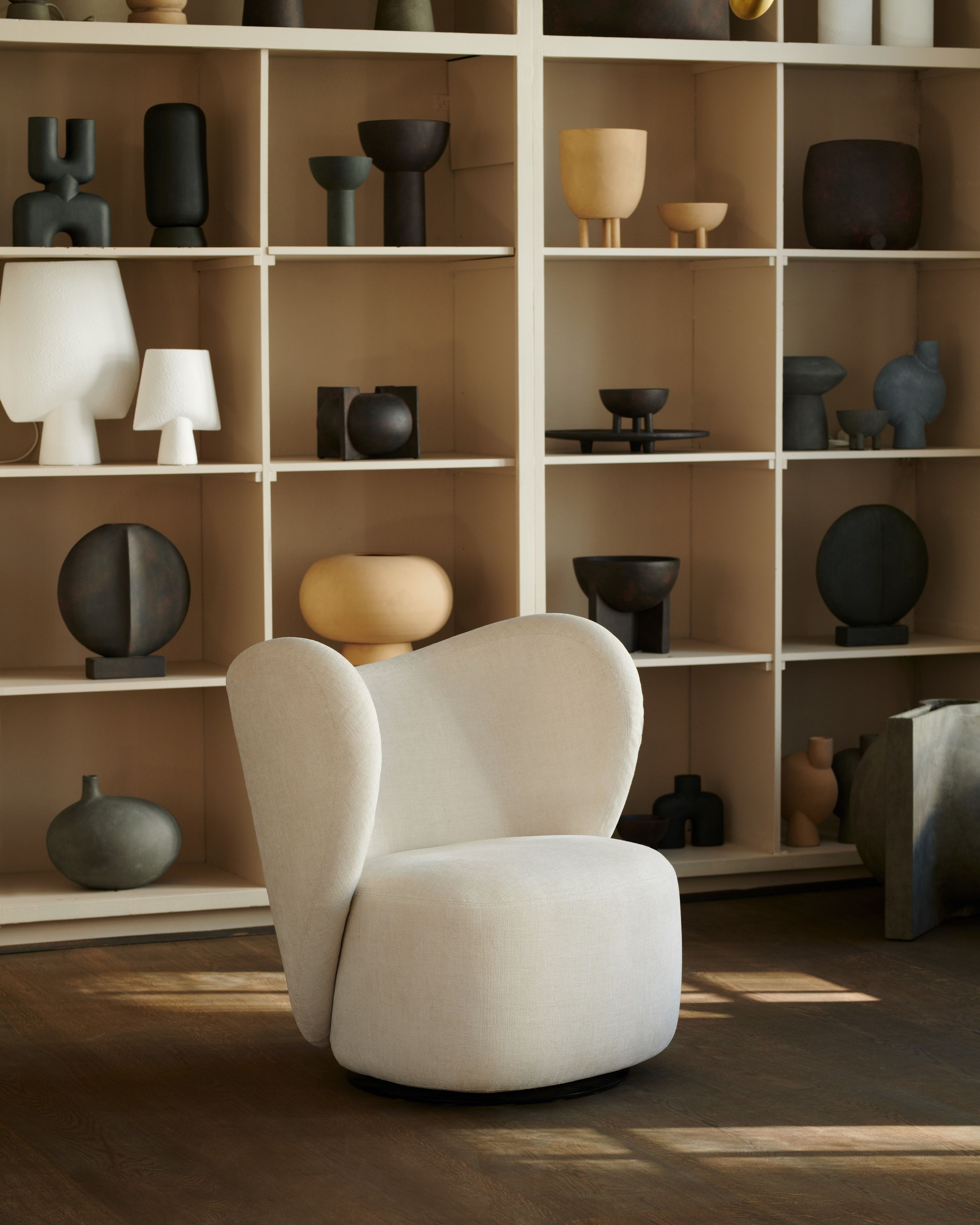 Льняное вращающееся кресло NORR11 Big ARCH-00060516 - Вид №17