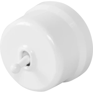 Выключатель накладной Electraline 1 клавиша цвет белый 84229204 STLM-2085865