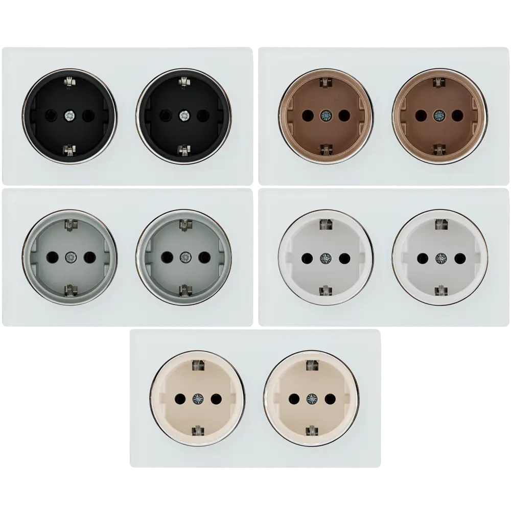 ONEKEYELECTRO - Двойная стеклянная рамка для розеток и выключателей в современном стиле 82838522 Florence STLM-0036853 - Вид №1