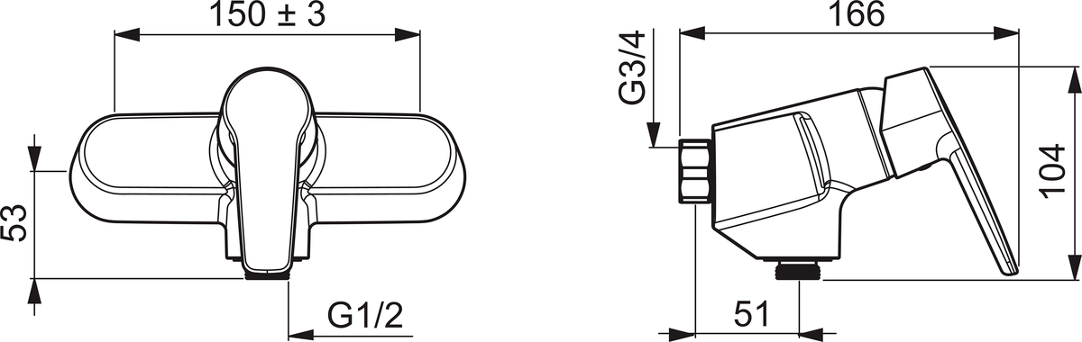 Oras 3960 Смеситель для душа 3960 Saga Хром  - Вид №1