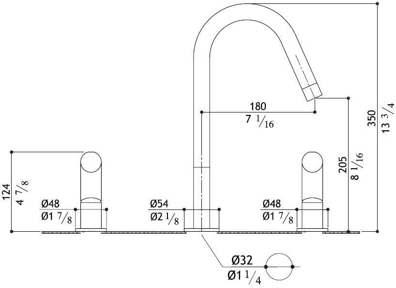 MGS Смеситель для кухни из нержавеющей стали на столешнице с раздельными розетками T45 sun-id-1375134 - Вид №3