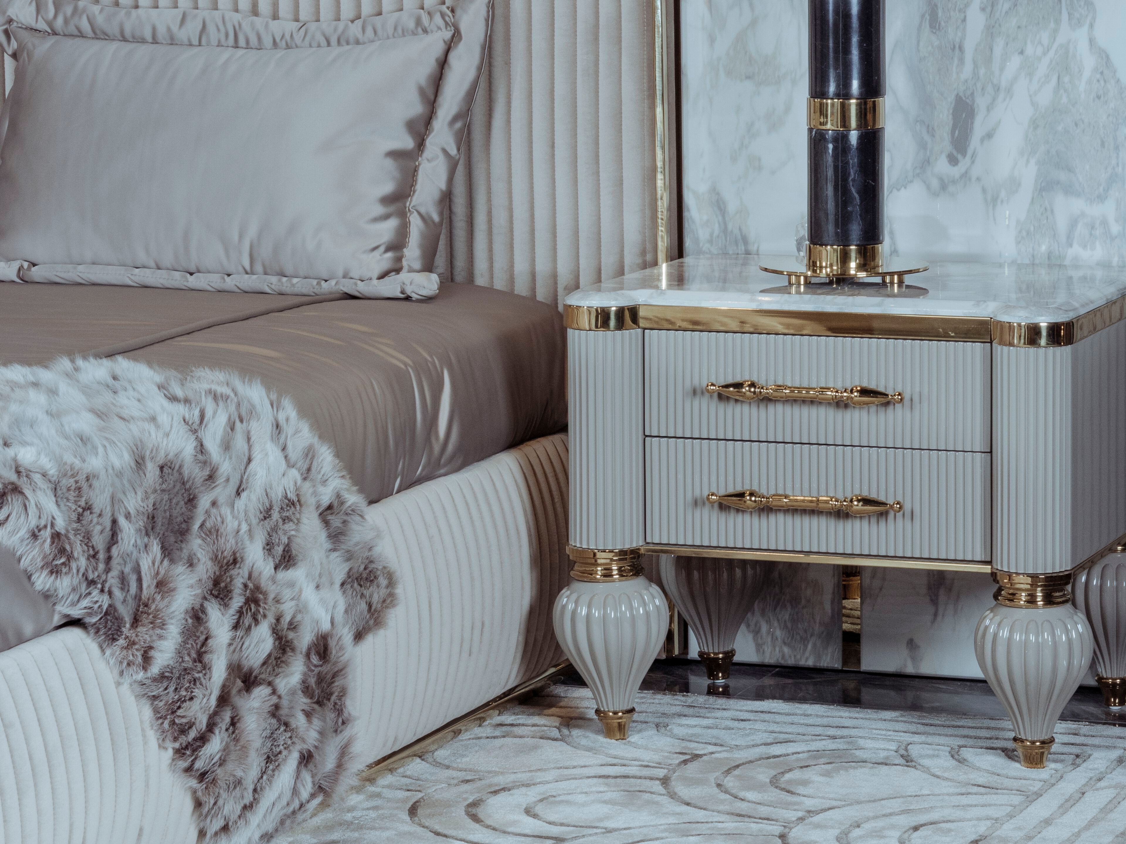 Прямоугольная тумбочка с ящиками Zebrano Elsiyum ARCH-00054376 - Вид №1