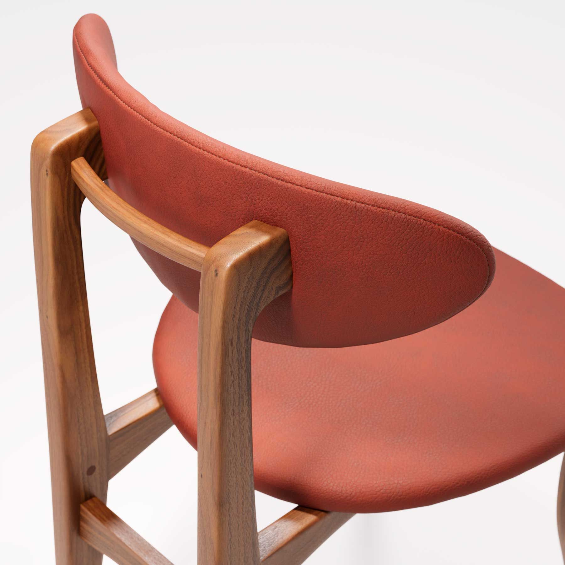 Кожаный стул с открытой спинкой и деревянной рамой Wewood DEGAS ARCH-00046397 - Вид №13