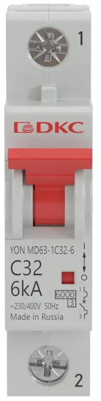 Автоматический выключатель DKC YON MD63 1P на 32А для защиты электросети 84598661