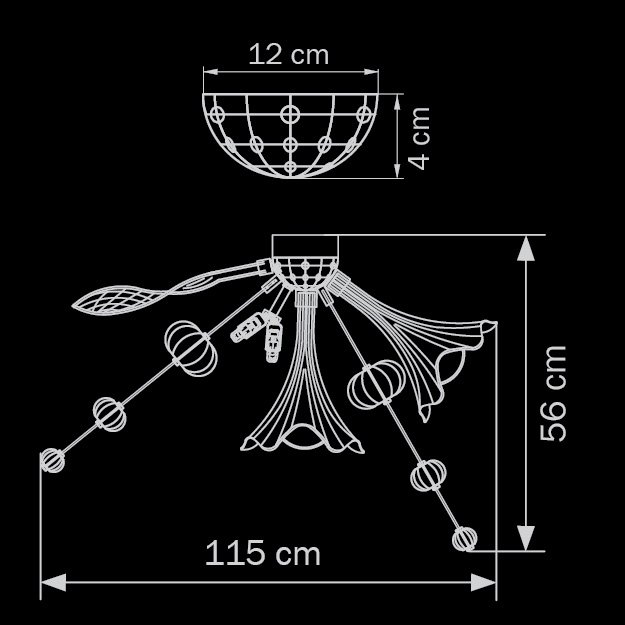 Потолочная люстра Lightstar Celesta 893021 LIGHTSTAR ДИЗАЙНЕРСКИЕ, CELESTA 058359 Голубой  - Вид №1
