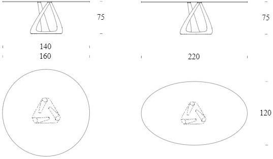 Tonin Casa Круглый стол из дерева и стекла sun-id-1406040 - Вид №4