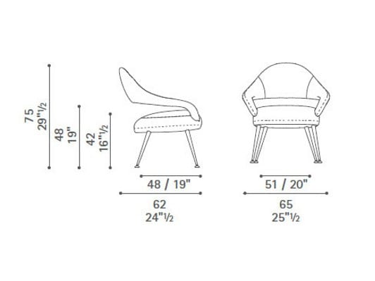 Тканевое кресло с подлокотниками Poltrona Frau коллекция - диваны и кресла ARCH-00115018 - Вид №3