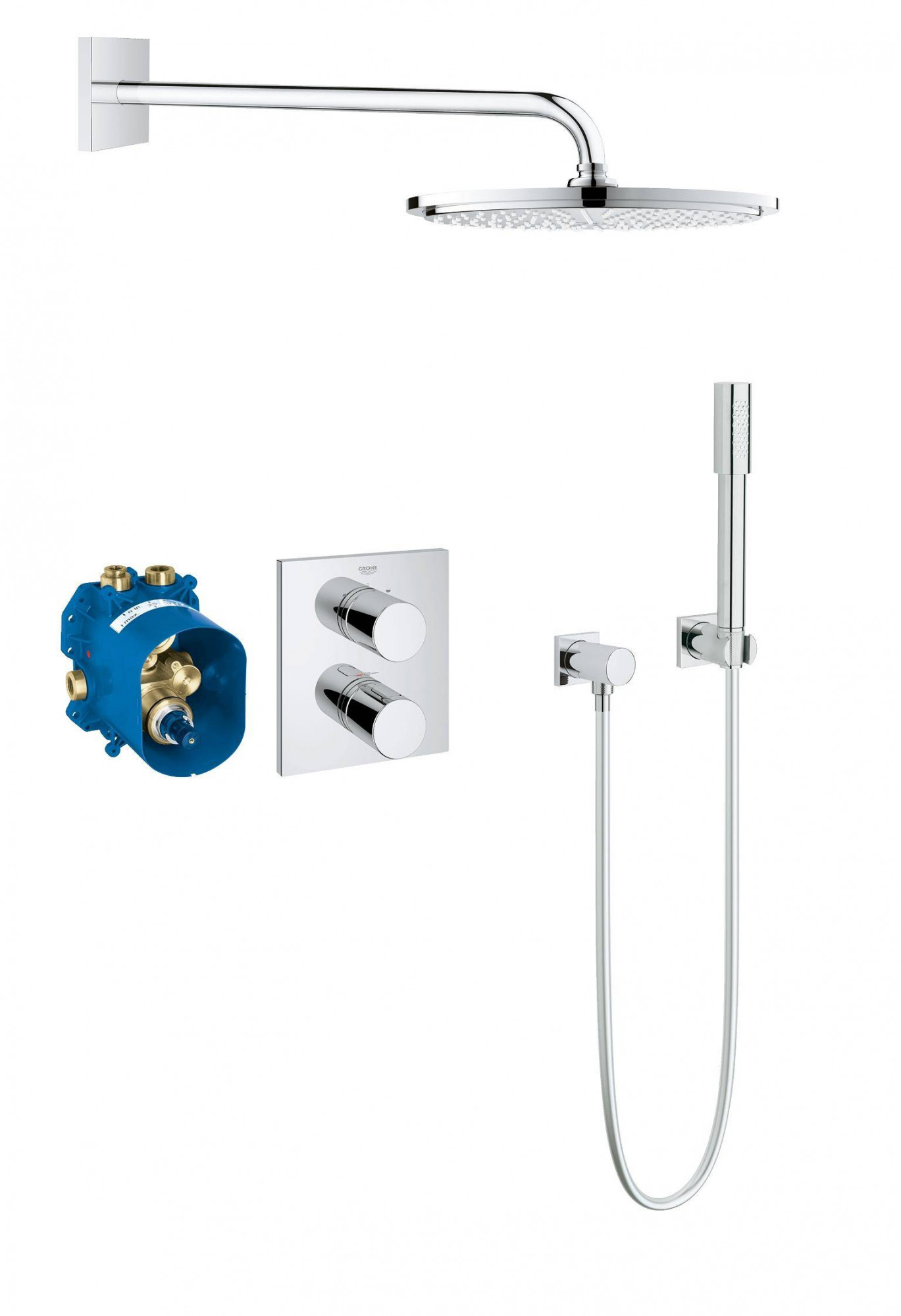 34627000 Набор для комплектации душа с термостатом Grohe Grohtherm 3000 Cosmopolitan хром