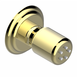 A9F-290/B Форсунка гидромассажная встраиваемая в стену 1/2" с защитой от жёсткой воды Thg-paris Jaipur с металлическими ручками Покрытие PVD латунь