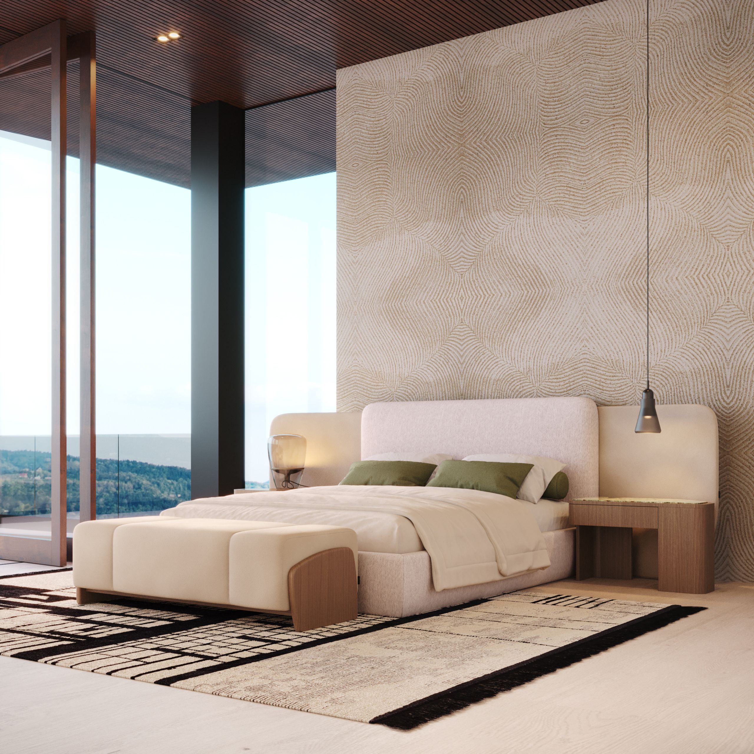 Скамейка из ткани Stylish Club Margem ARCH-00056703 - Вид №3