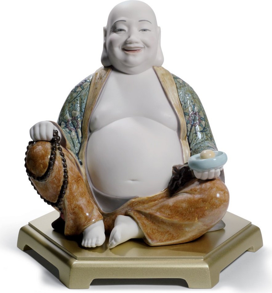 10669057 LLADRO Фигурка Lladro "Счастливый будда" 18х21см Фарфор Lladró 