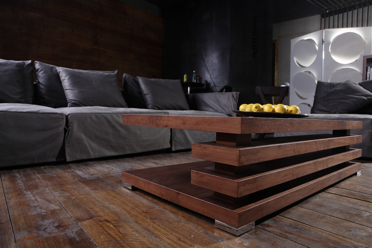 Журнальный столик деревянный коричневый с полкой Milano Dark Brown PUSHA PUSHA 062895 Коричневый  - Вид №5