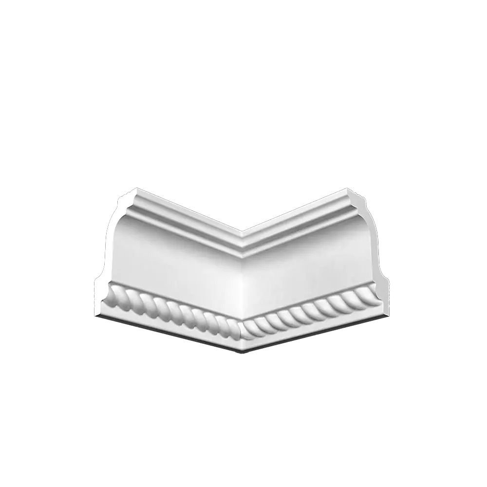 Угол внутренний для плинтуса пенополистирол Де-Багет ДП 07/60 белый 34x50 мм STLM-2045681 - Вид №2