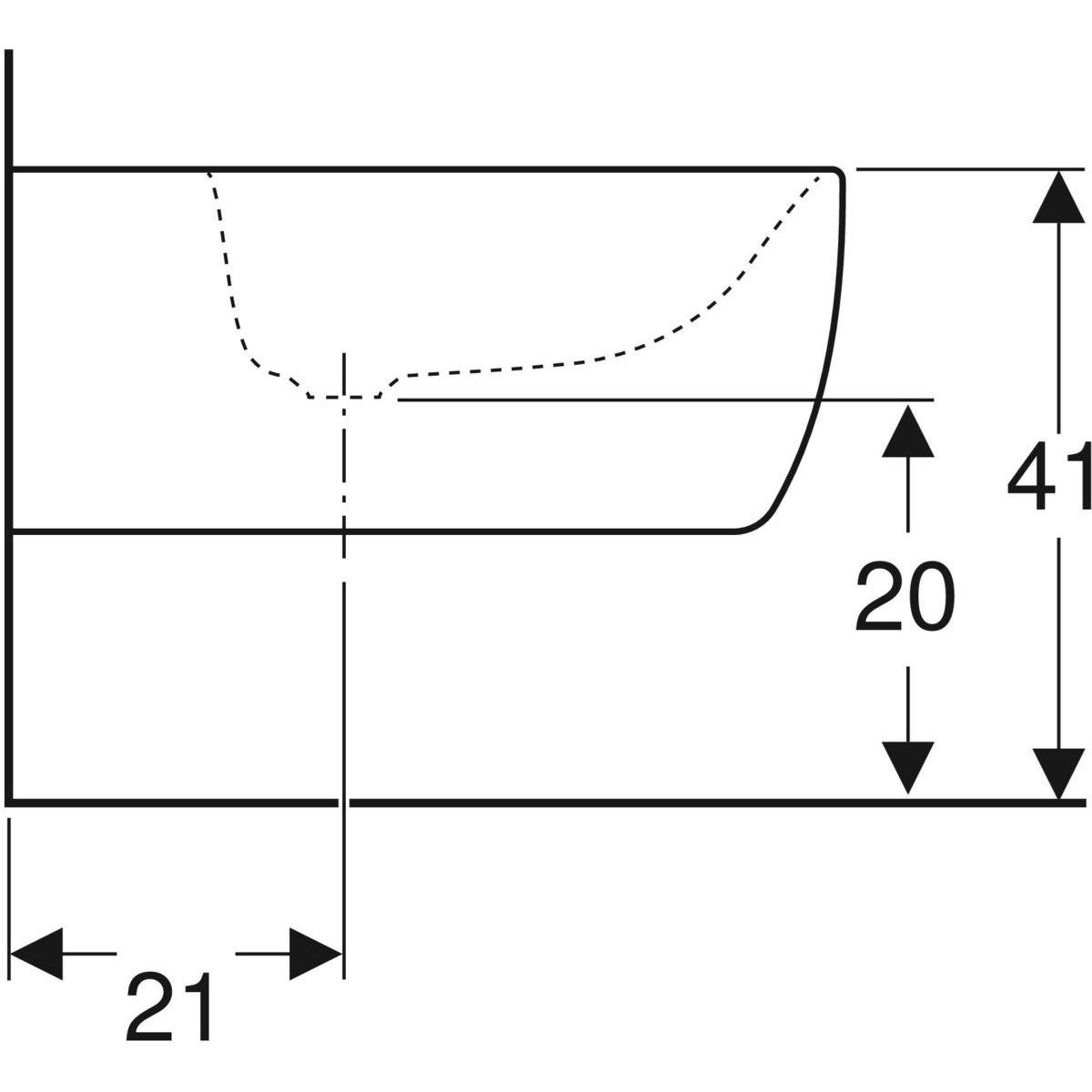 Подвесное биде из стекла с переливом Geberit ICON ARCH-00153057 - Вид №4