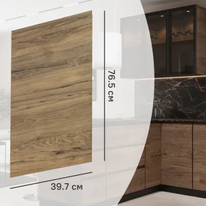 Фасад кухонного шкафа Токио 39.7x76.5 см KONSENSA ЛДСП цвет темное дерево