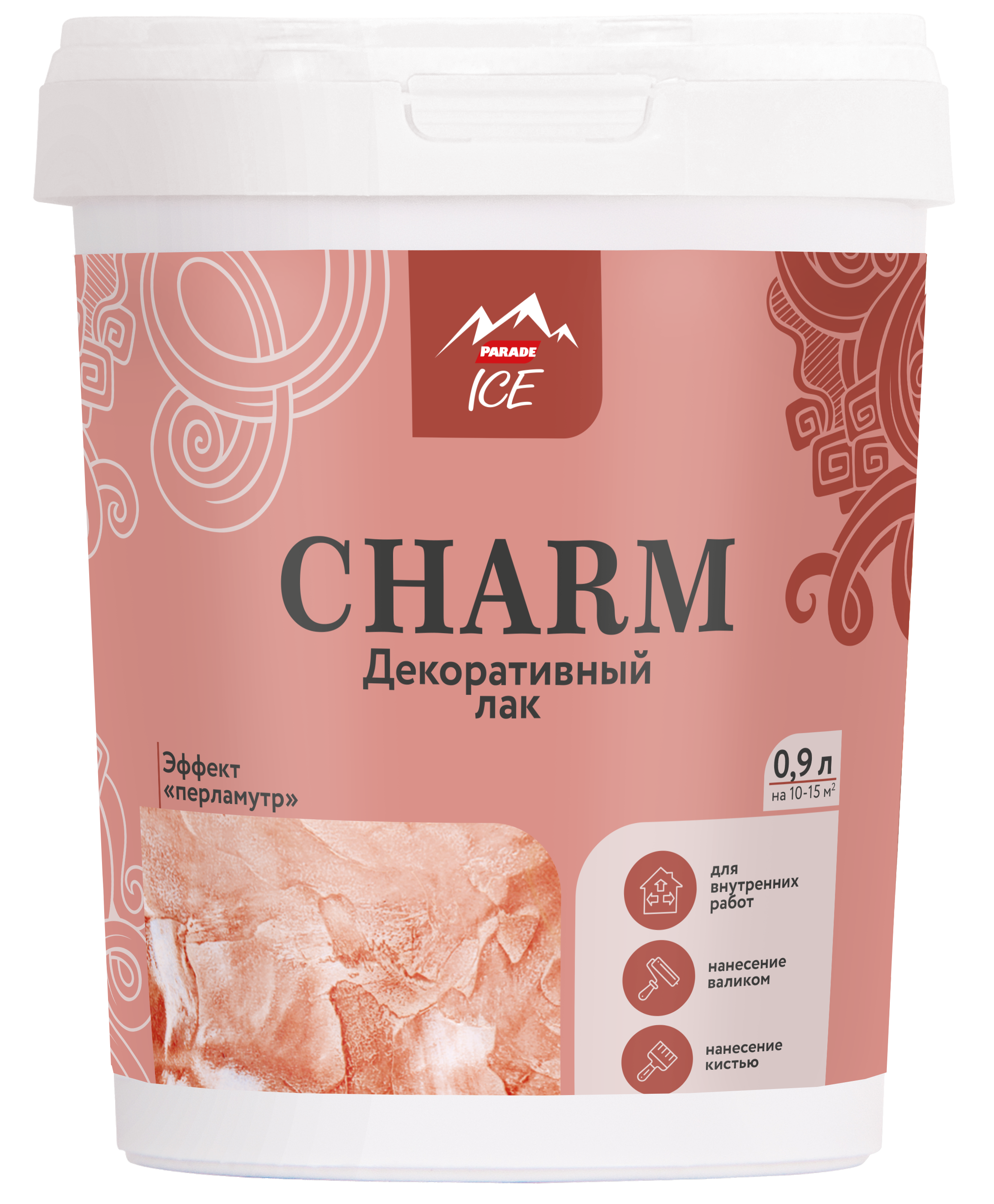 16774326 Лак декоративный ICE Charm 0.9 л цвет медный STLM-0007175 PARADE  - Вид №1