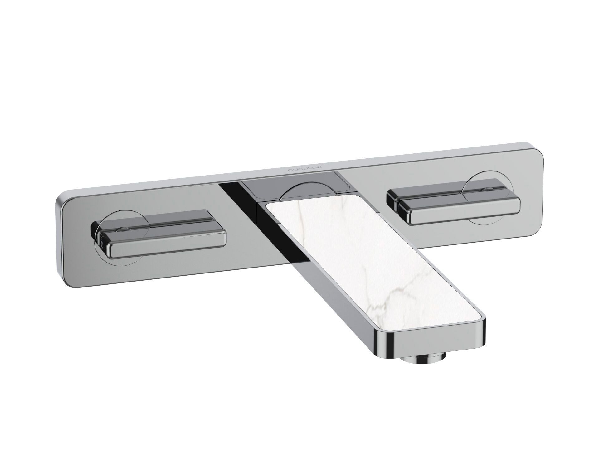 Настенный смеситель для раковины с 3 отверстиями без слива GUGLIELMI RUBINETTERIE GZero ARCH-00050608 - Вид №1