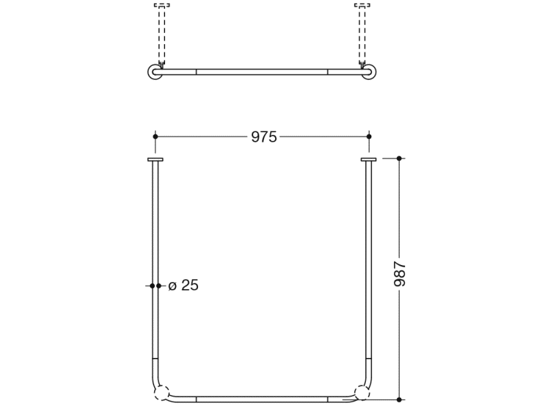 900.34.300XA Карниз HEWI System 900 - Вид №2
