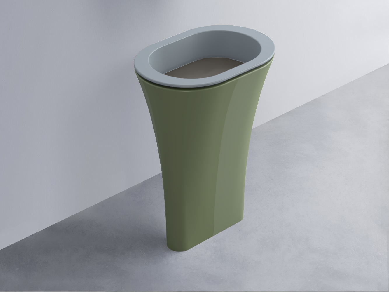 AMLA65-BR+AMPILO-FN+AMCOLO-AG Раковина Amedeo Ovale отдельностоящая cielo Enjoy + Amedeo Ceramica Cielo