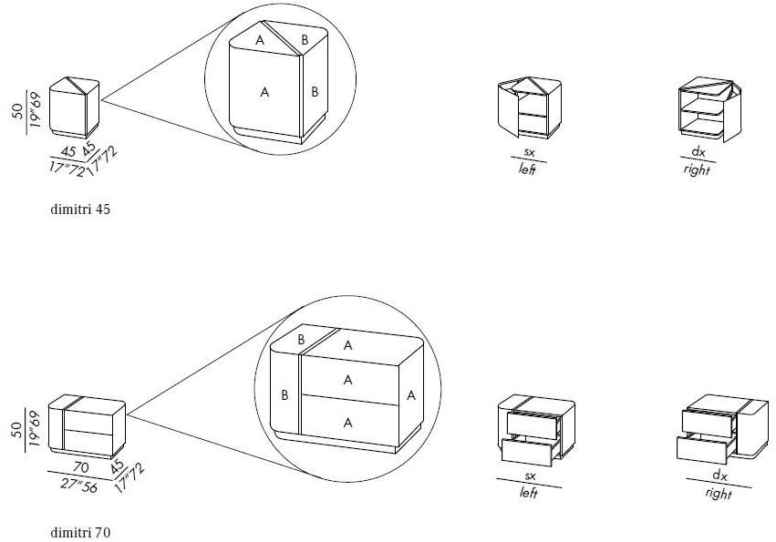 Meridiani Прикроватная тумбочка из лакированной древесины с ящиками Edition shine sun-id-1409881 - Вид №3