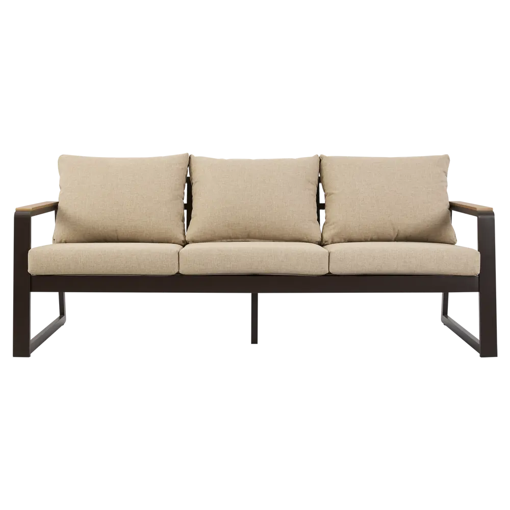 Набор садовой мебели для обеда с подушками  BEGINIA Sugan Алюминий Стол, диван, кресло 2 шт Бежевый STLM-2131932 - Вид №11