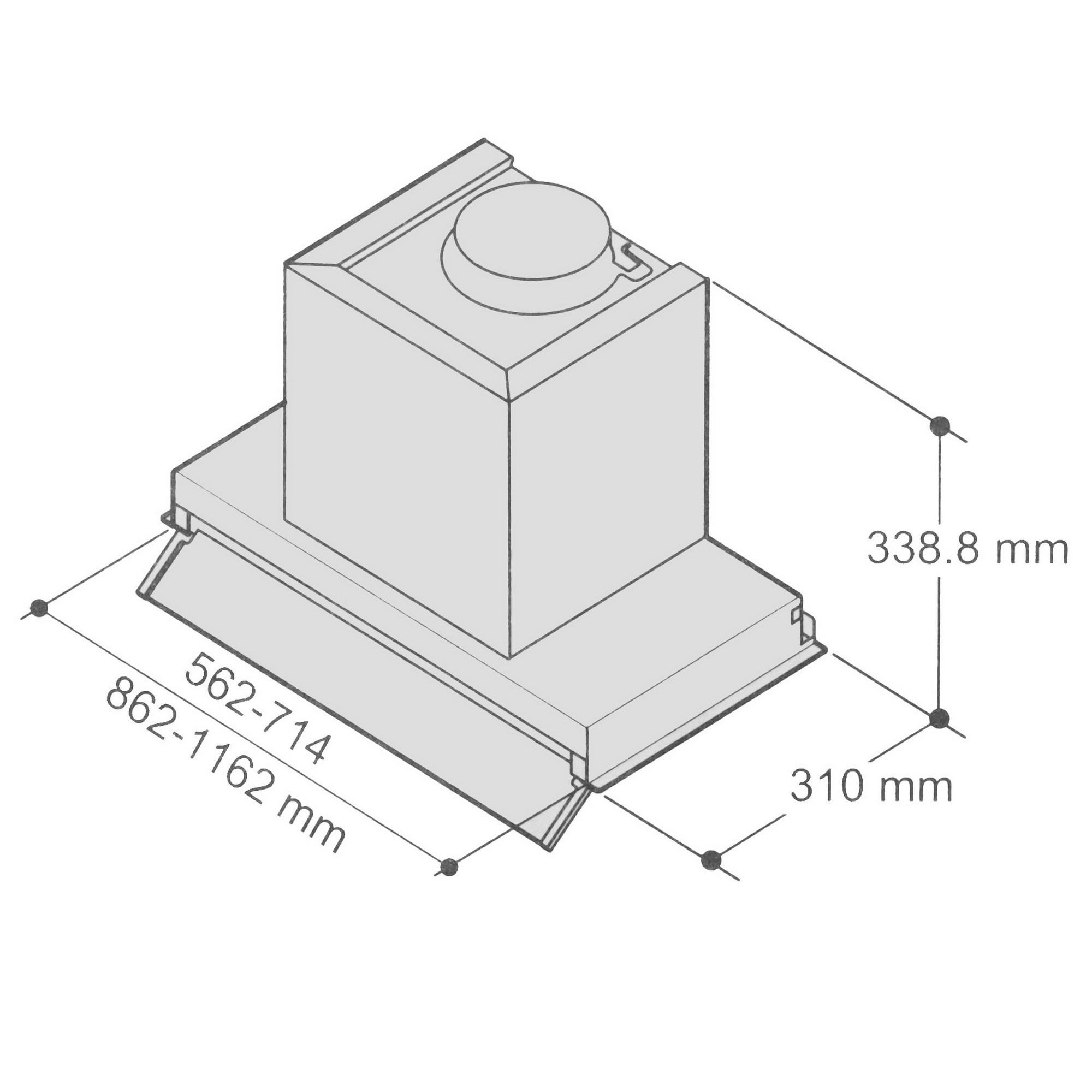 5352818 Вытяжка полновстраиваемая Elica BOXIN LX/IX/A/60 серебристый/прозрачный STDN-0104178 - Вид №10