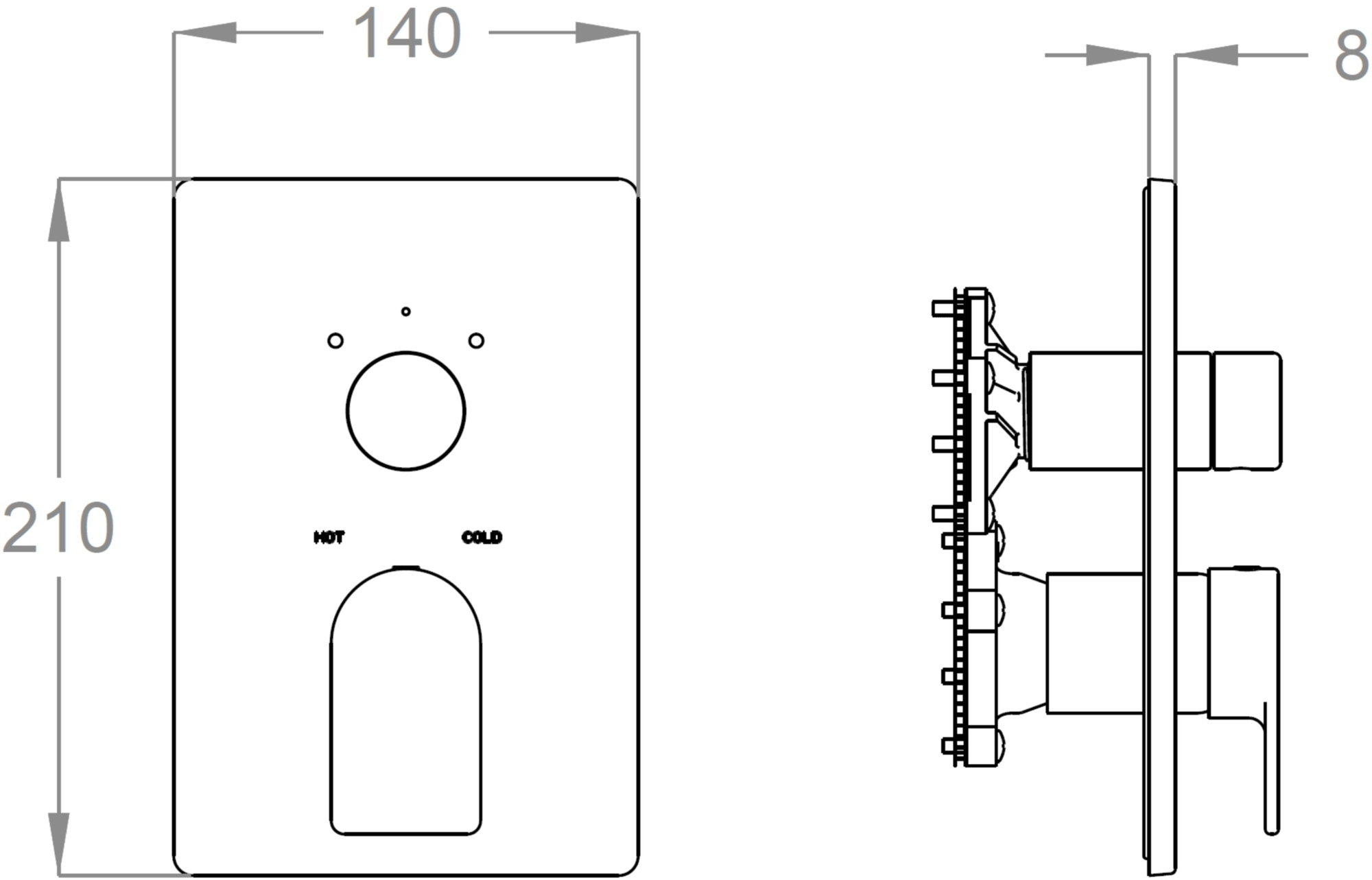 Fir Italia Смеситель для душа из латуни с переключателем и тарелкой Doda 67 6750178 - Вид №1