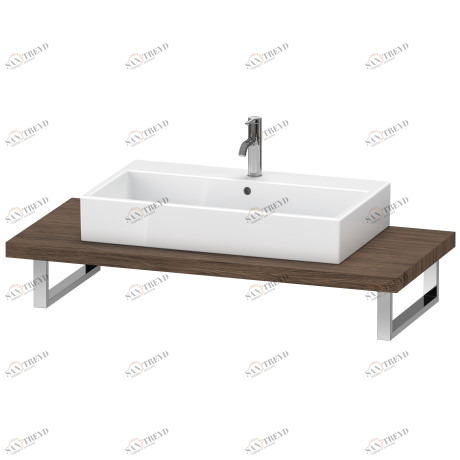 BR102C02121 Консоль для накладных раковин и встраиваемых умывальников, Толщина консоли 45 мм Brioso #BR102C 550 мм Орех темный декор Duravit