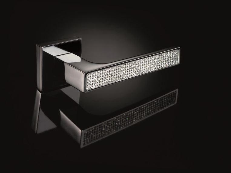 LINEA CALI' Ручка из хромированной латуни с кристаллами Swarovski® на пластине Zen mesh sun-id-1431434 - Вид №1