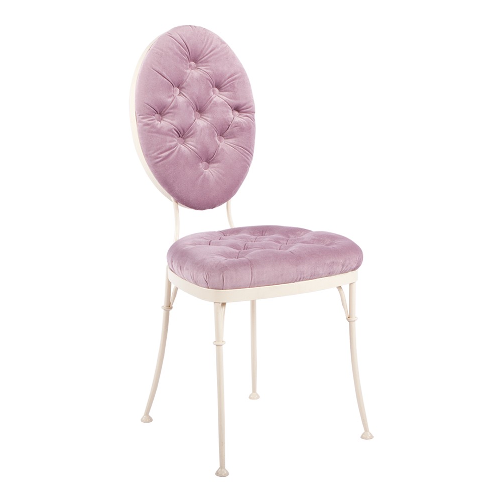 19015 Стул кованый Аделаида Айвори Сатурн Лилак BOGACHO 4627138235041