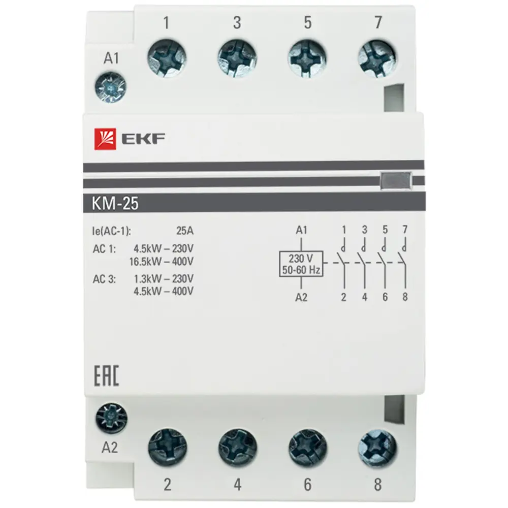 Контактор EKF КМ 4NО для управления мощными нагрузками 82421655 STLM-1101258 - Вид №2