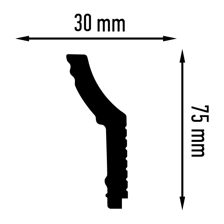 Уголок внутренний R 30/75 SC (10*4) ПЛИНТЭКС  - Вид №1