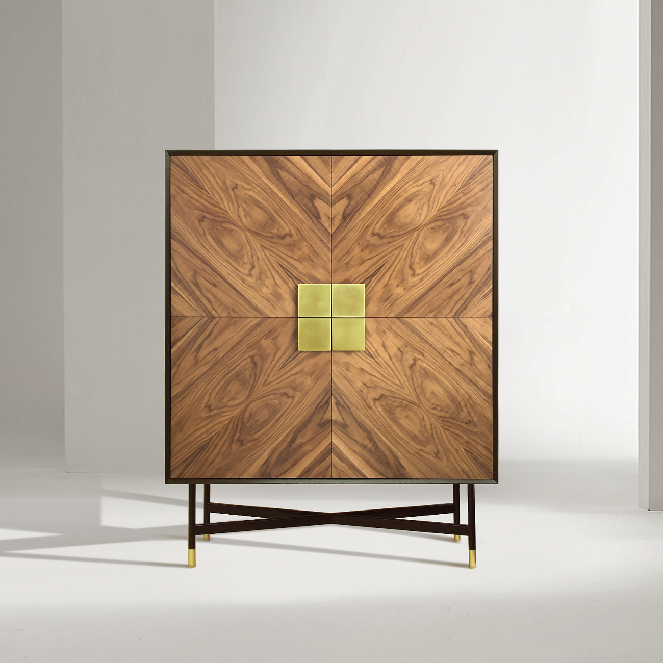 Барный шкаф с 2 дверцами американский орех Impala ACWD IMPALA 00-3981940 Коричневый  - Вид №1