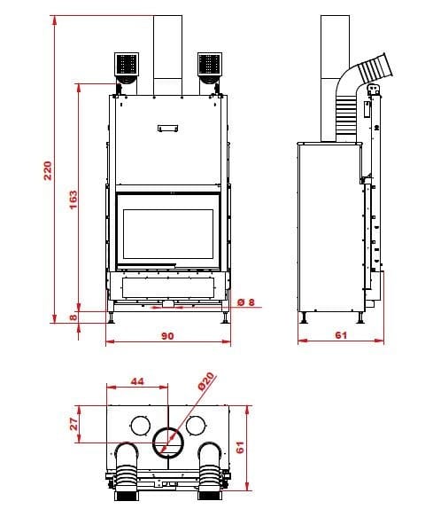 Дровяной камин PALAZZETTI WTX 80 ARCH-00088136 - Вид №4