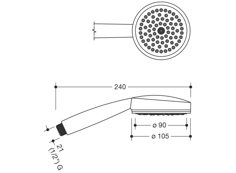 950.33.E035 ручной душ HEWI Universalprodukte  - Вид №1