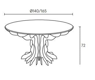 Круглый стол из березы и хрусталя ALBEDO ARCH-00080116 - Вид №4