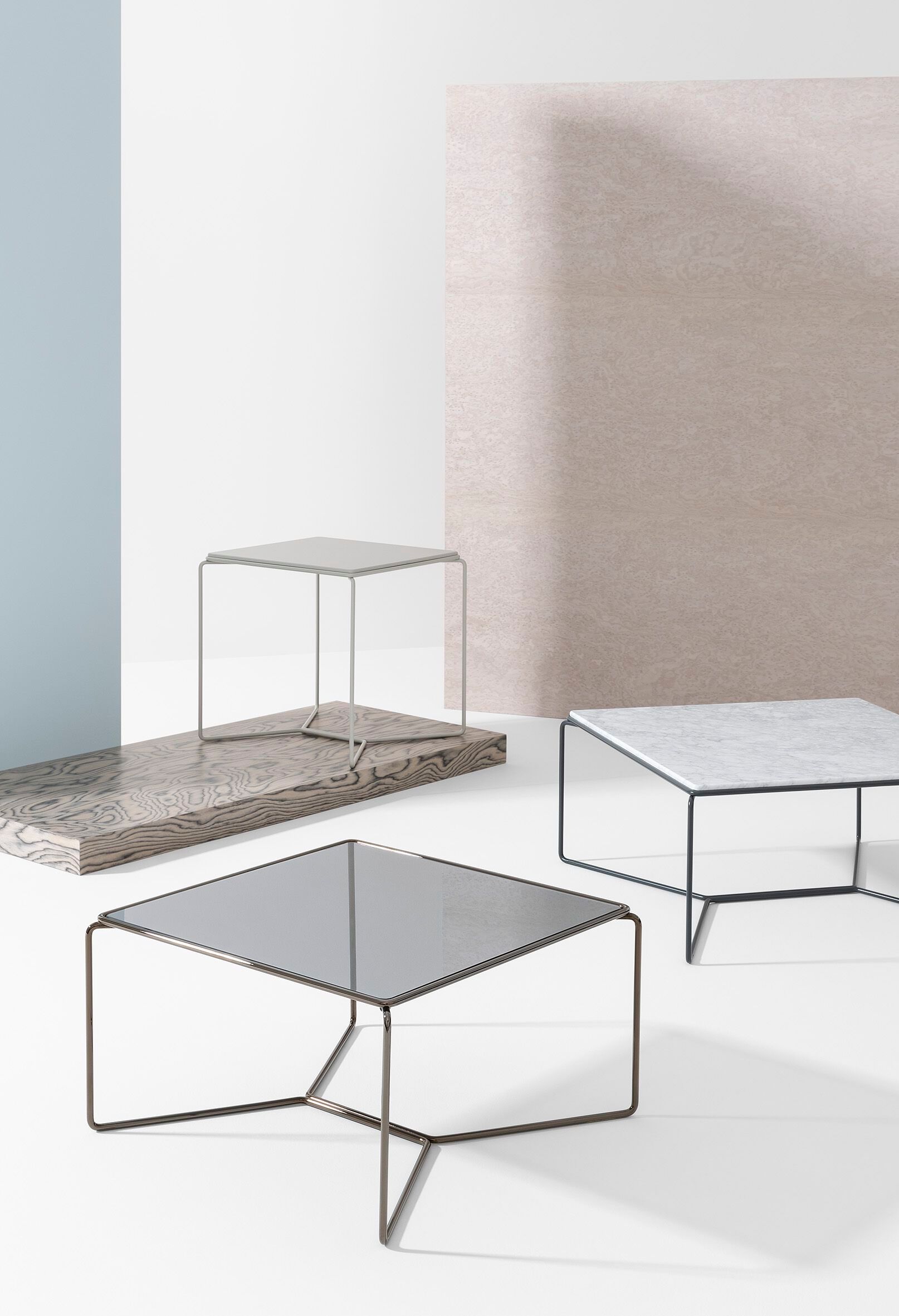 Стальной квадратный низкий журнальный столик Billiani ARCH-00108205 - Вид №2